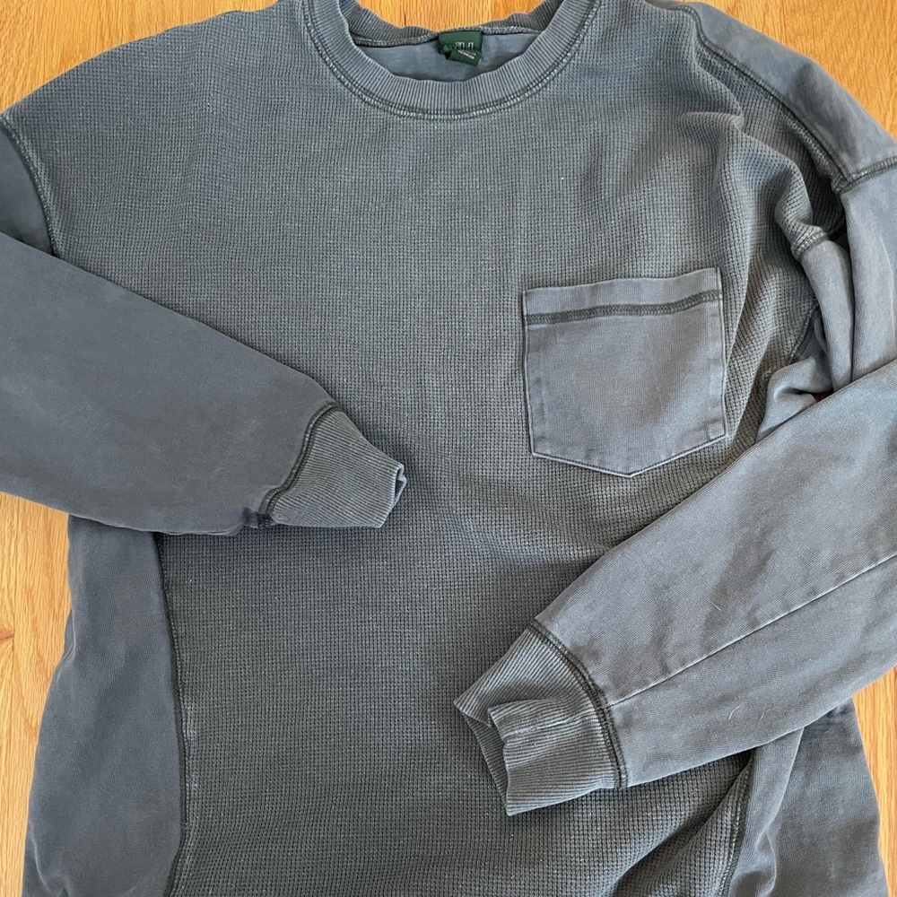 gray netted shirt